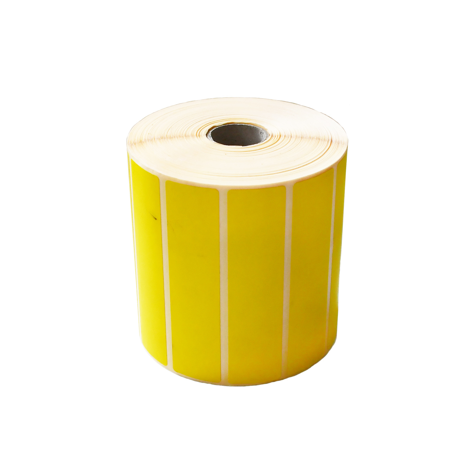 Perm Adhesive. 101.6 x 152.4mm Yellow Thermal Transfer Semi Gloss Labels